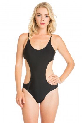 Fashion one piece with lace on back